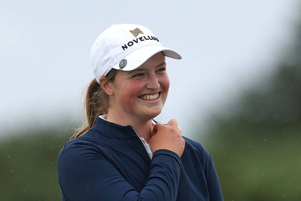 Lottie Woad is all smiles after winning the Scottish Open in 2025